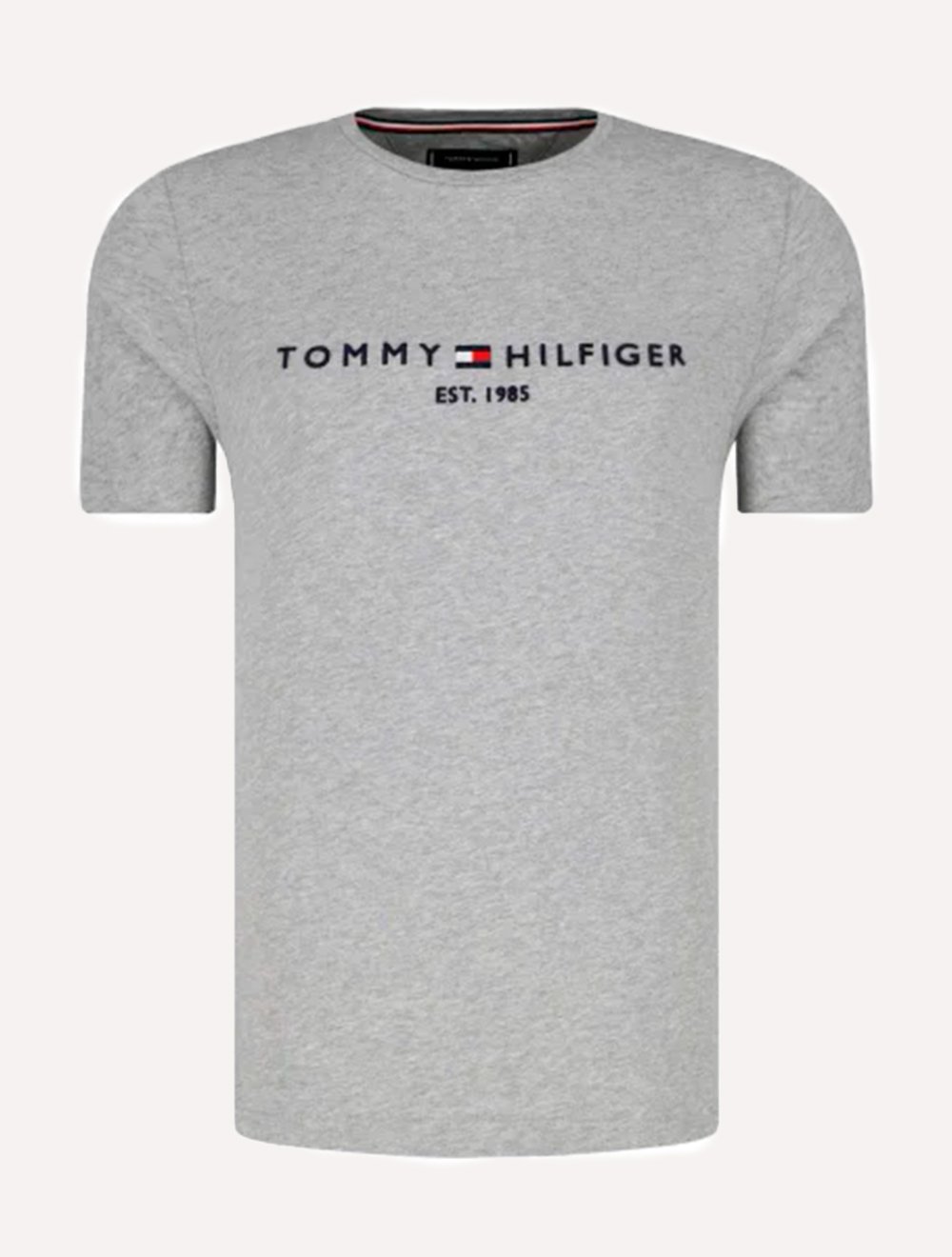 Camiseta Tommy Hilfiger Masculina Core Logo Cinza Mescla