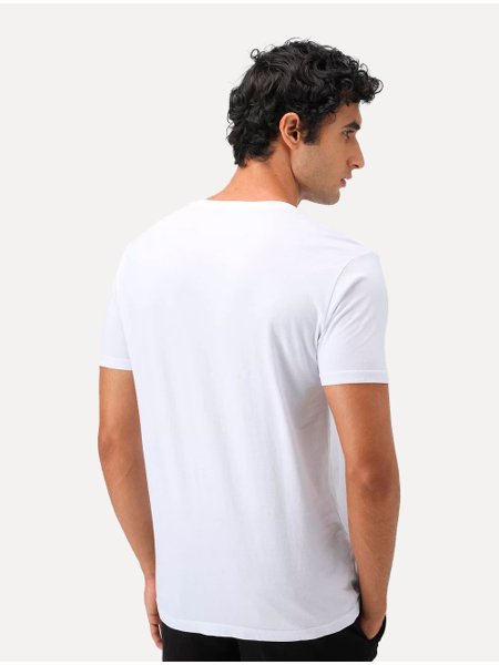 Camiseta Guess Masculina Original Small Triangle Branca