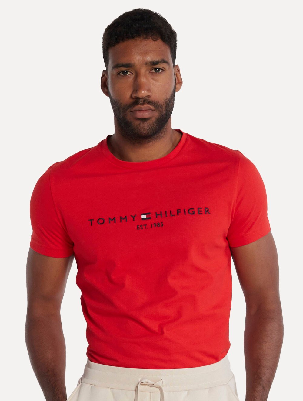 Camiseta Tommy Hilfiger Masculina Core Logo Vermelha