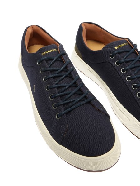 Tênis Reserva Masculino Casual Asher Lona Azul Marinho | Secret Outlet