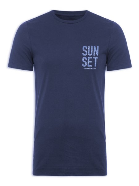 Camiseta Calvin Klein Jeans Shadow Points Azul Marinho