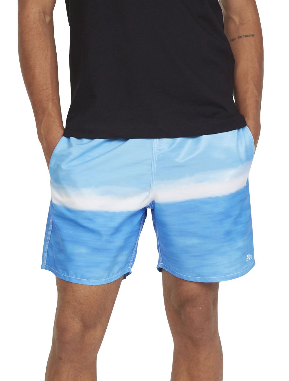 Short Aeropostale Masculino D'Água Swimwear Gradient Blue Colors Azul