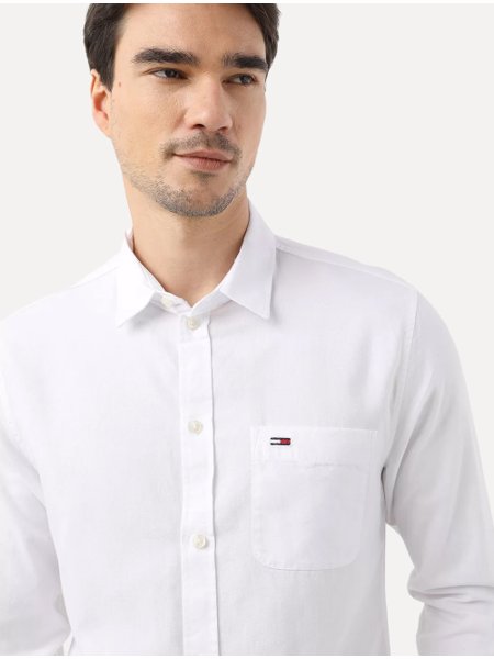 Camisa Tommy Jeans Masculina Regular Classic Oxford Branca