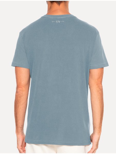 Camiseta Osklen Masculina Slim Stone Kite Icons Azul Índigo