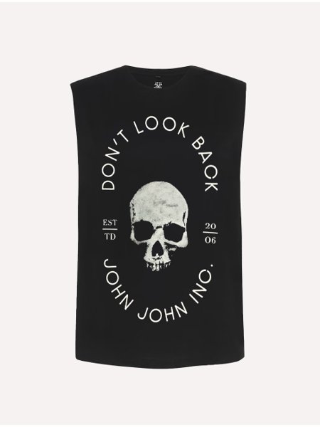 Regata John John Skate Caveira Masculina Preta - Dom Store Multimarcas  Vestuário Calçados Acessórios