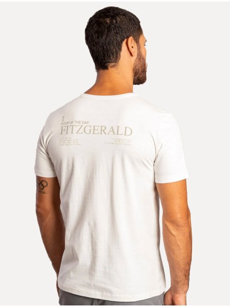 Camiseta Sergio K Masculina Fitzgerald Off-White