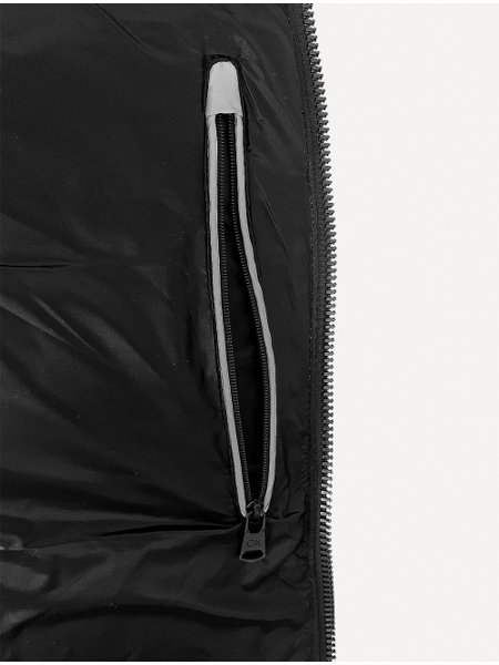 Jaqueta Calvin Klein Masculina Hoodie Matelassê Refletiva Arm Logo Cinza
