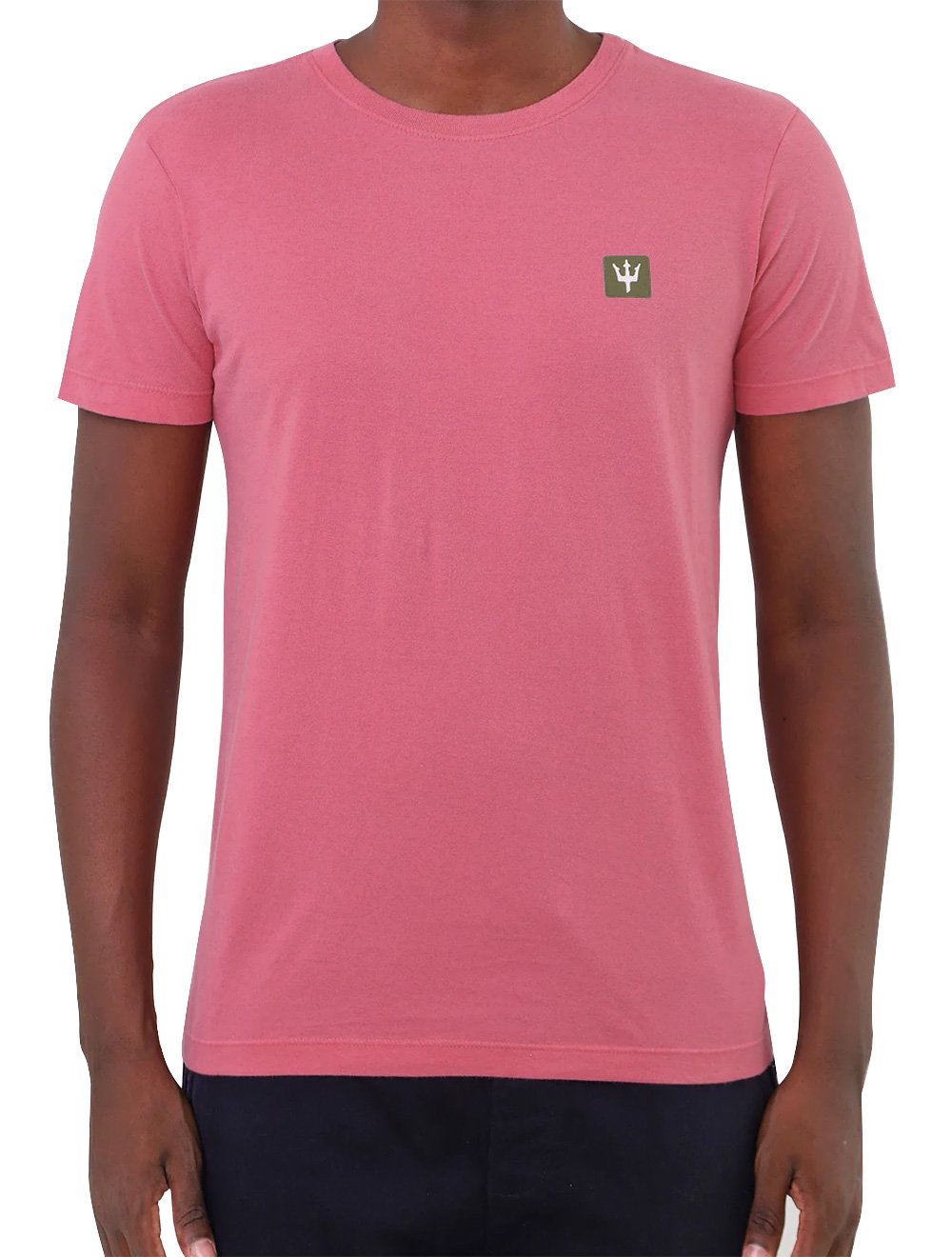 Camiseta Osklen Masculina Slim Stone Tridente Classico Rosa