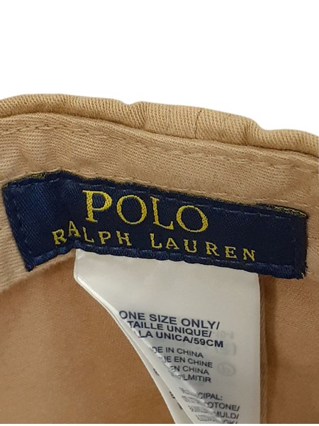 Boné Ralph Lauren College Polo USA Flag Cáqui