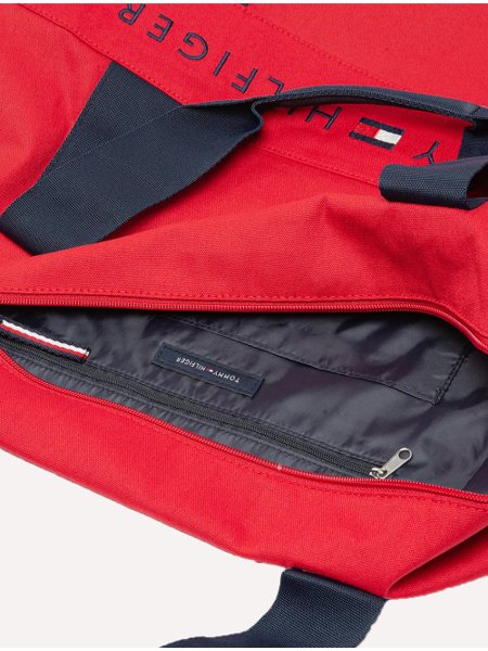 Mala Tommy Hilfiger Jackson HP Duffle Canvas Vermelha