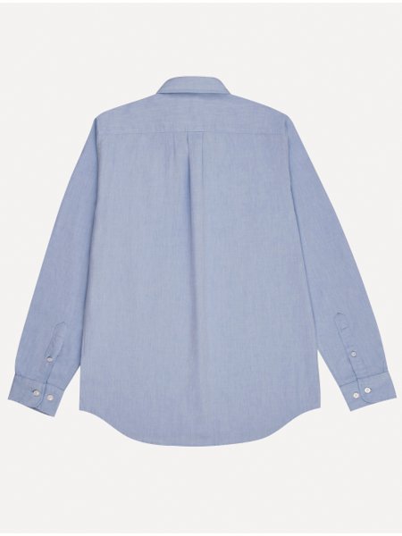 Camisa Lacoste Masculina Regular Pinpoint Cotton Oxford Azul Mescla