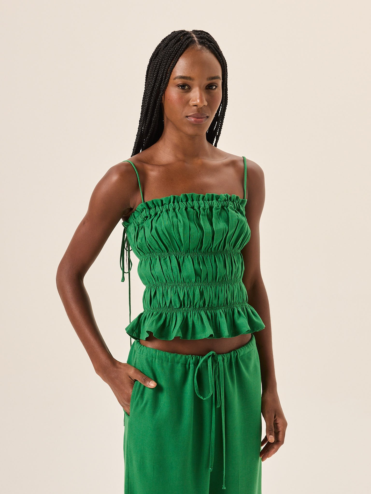Blusa Drica Porto Verde Bandeira | PANÔ | Resortwear Carioca