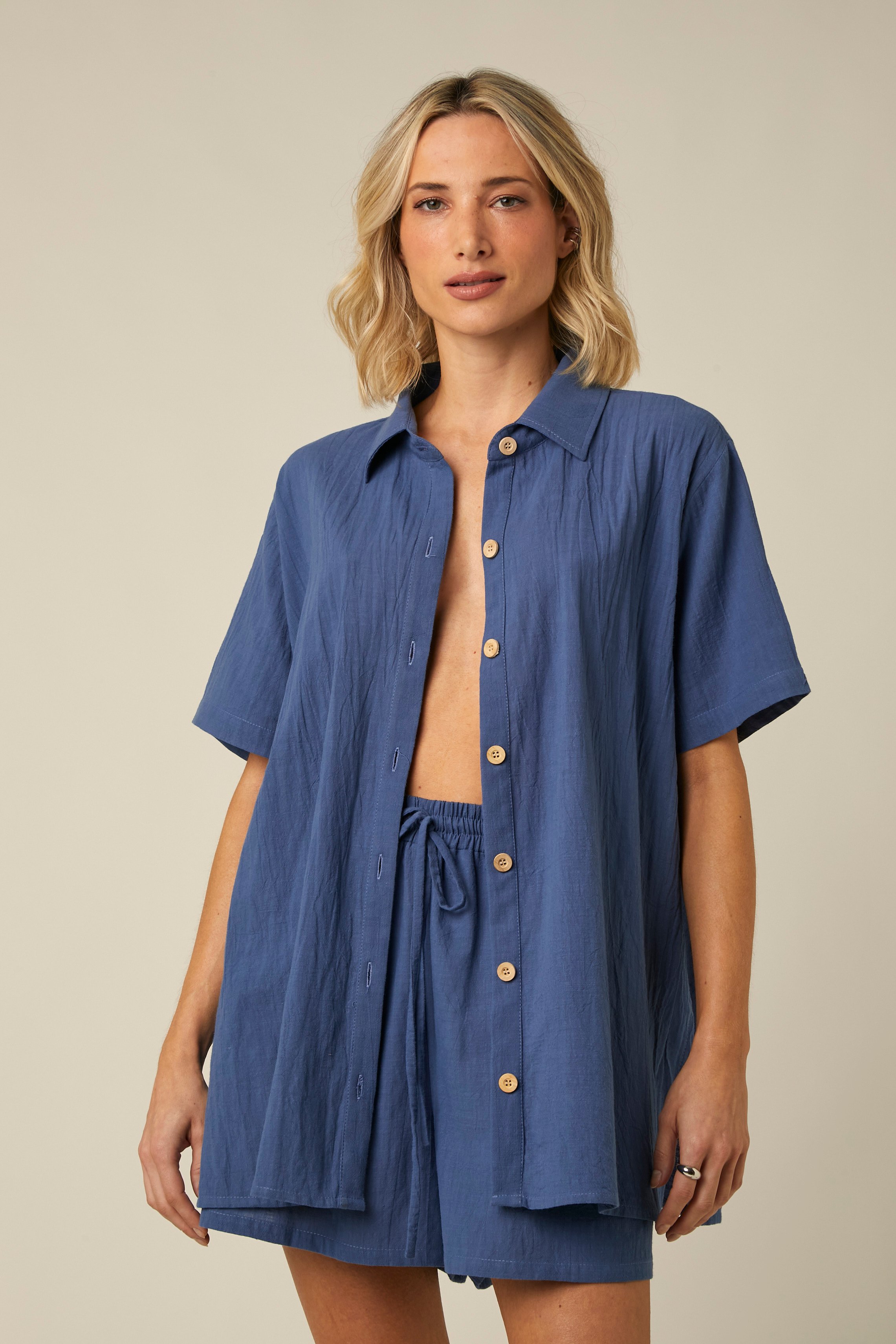 Blusa azul online indigo