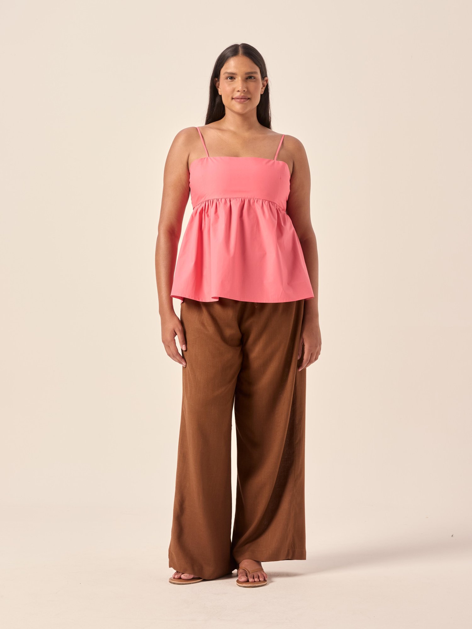 Blusa Alba Paper Rosa Melon | PANÔ | Resortwear Carioca