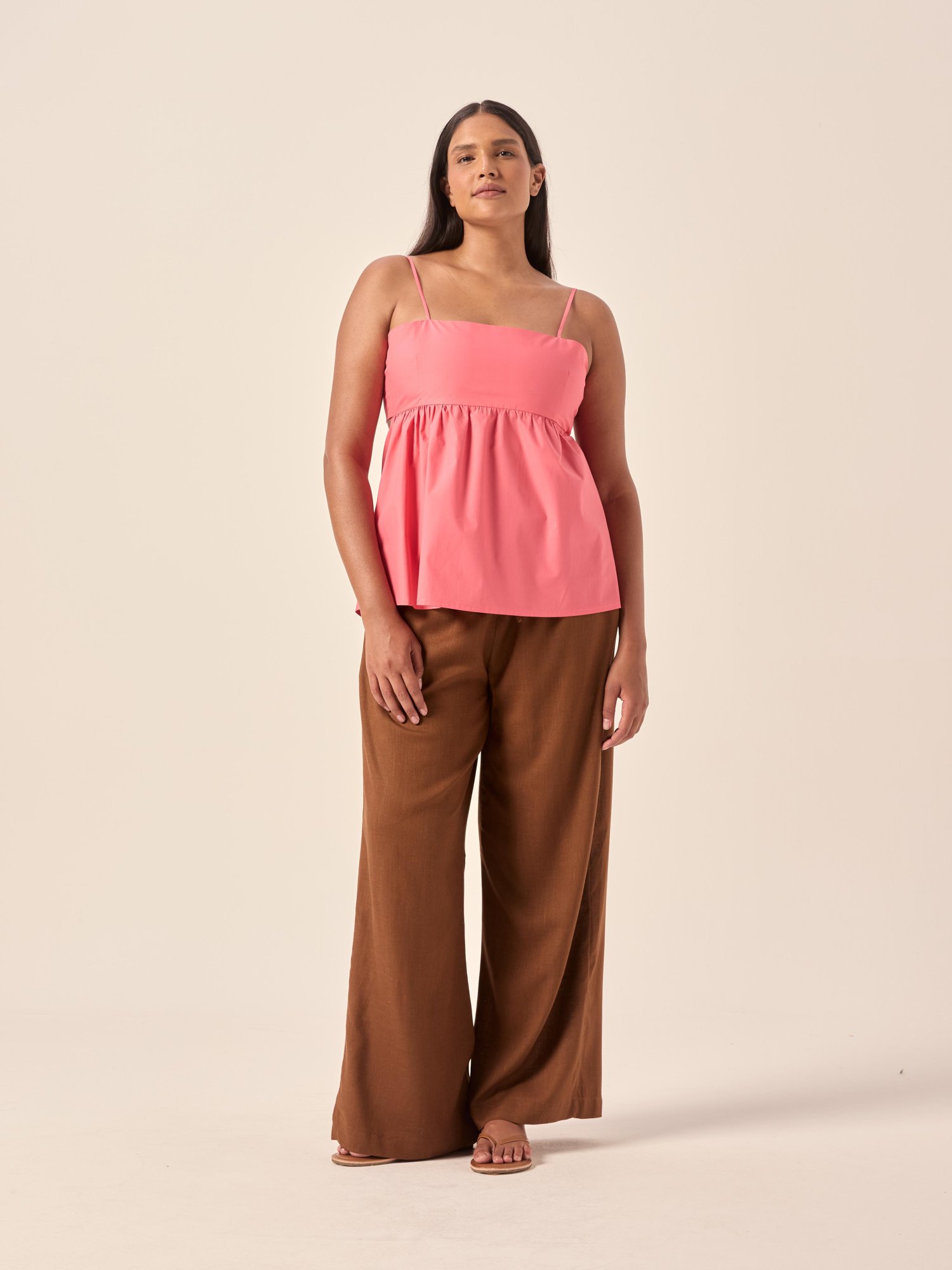 Blusa Alba Paper Rosa Melon | PANÔ | Resortwear Carioca