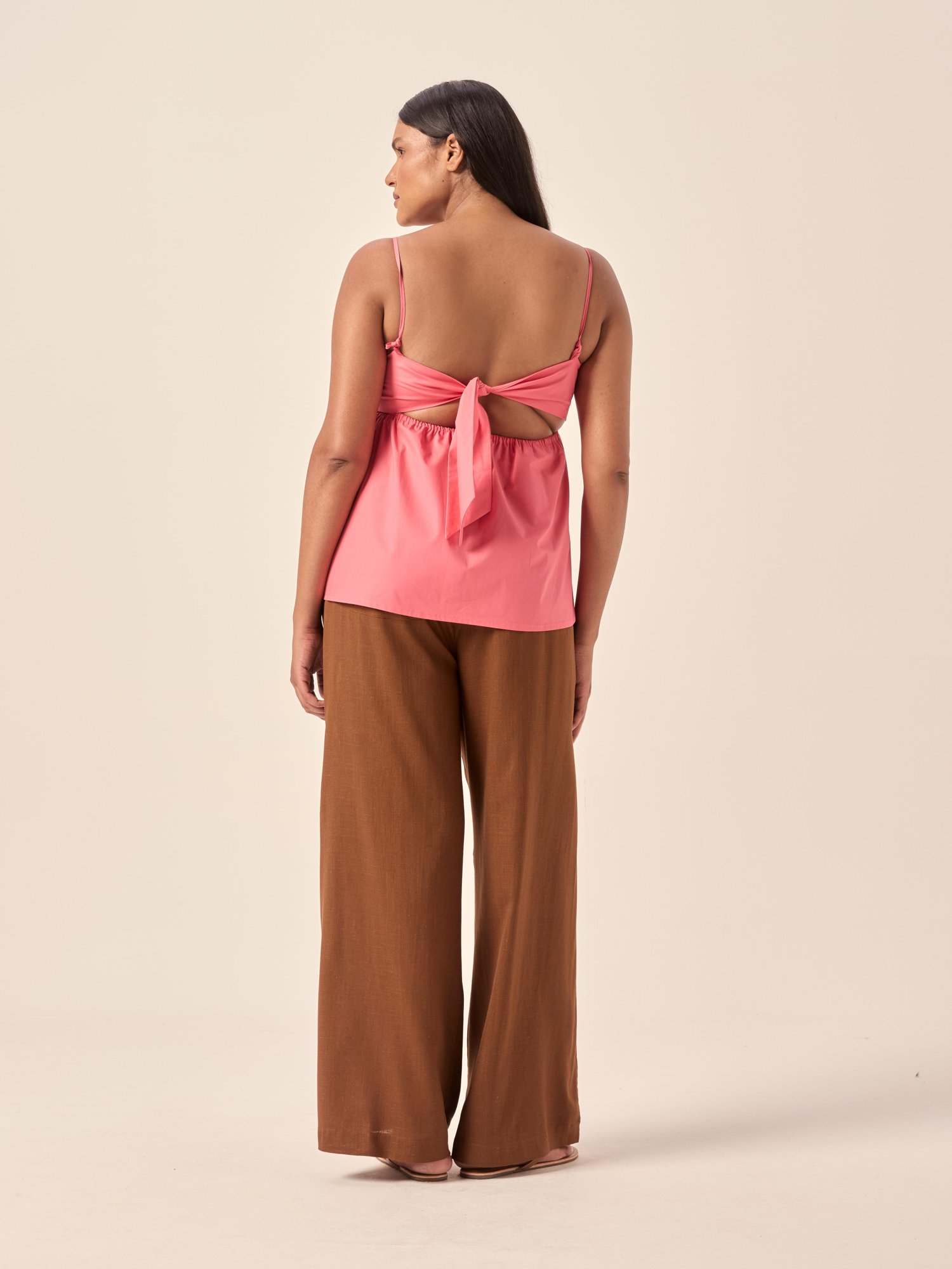 Blusa Alba Paper Rosa Melon | PANÔ | Resortwear Carioca