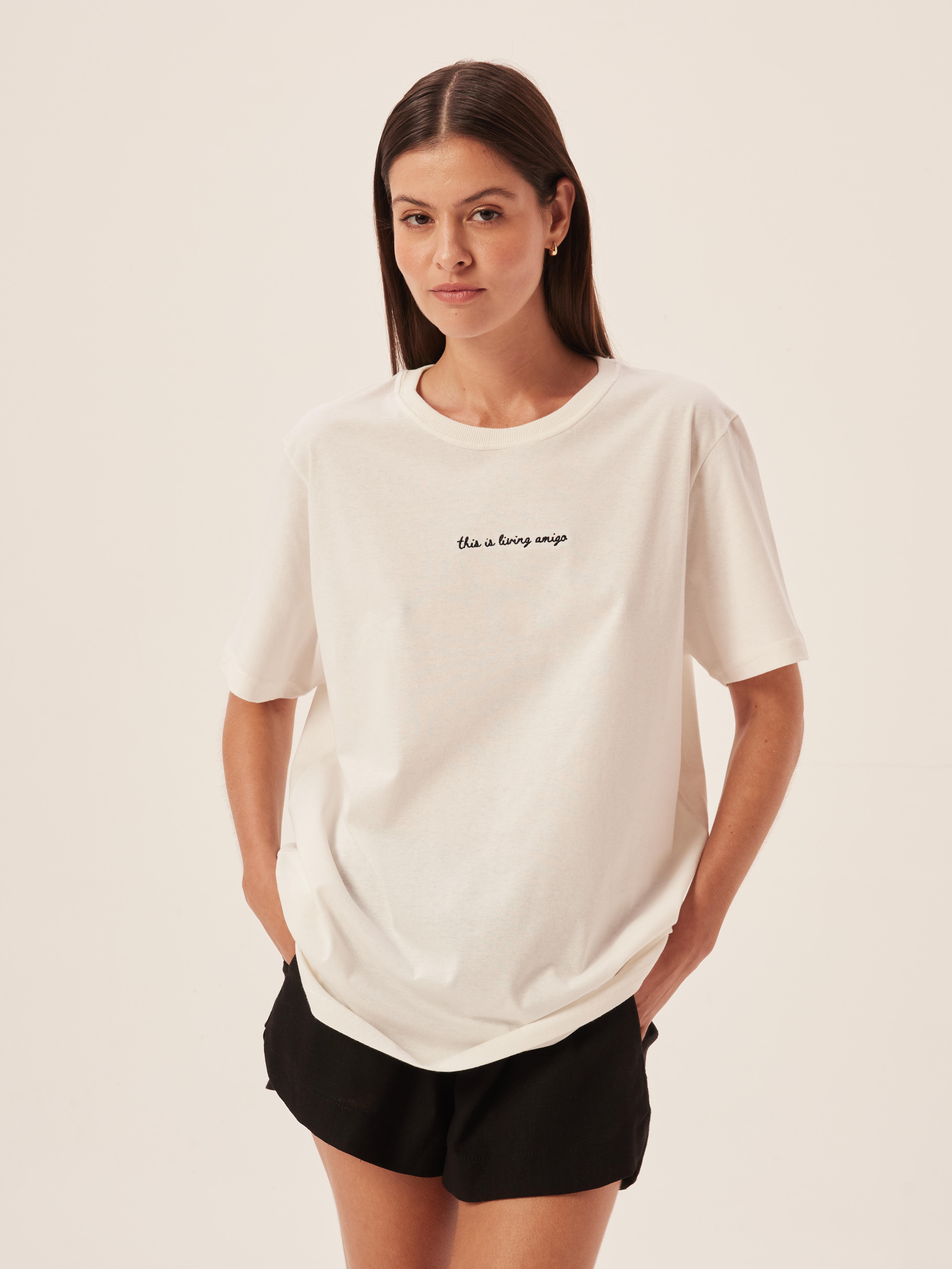 Immunity Bags Tee (White）M T Shirt This Is Living Amigo Off White | PANÔ | Resortwear Carioca