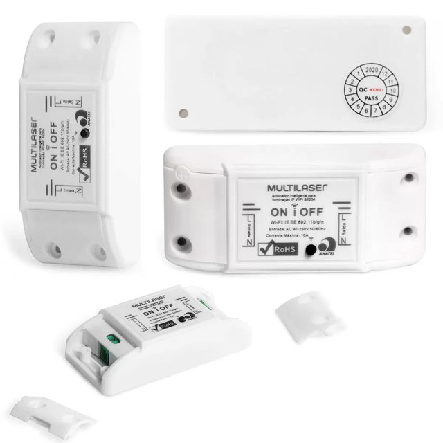 Acionador Inteligente Wi-Fi Módulo Interruptor Compatível com Alexa SE234 Mutilaser Liv