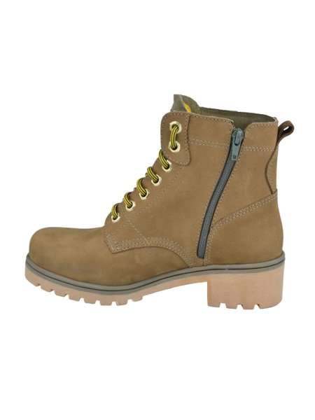 Bota Coturno Couro Beeton Feminina Cat Ranee 005 Solado de Borracha - ziper - cano médio