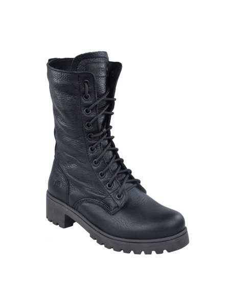 bota coturno couro feminino