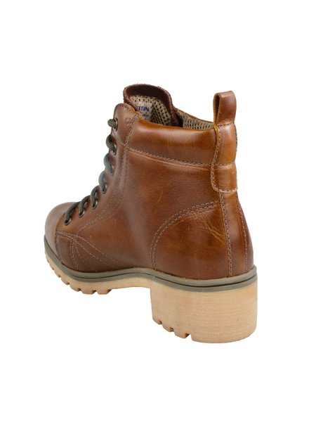 Bota Coturno Couro Beeton Feminina Cat Ranee 005 Solado de Borracha - ziper  - cano médio