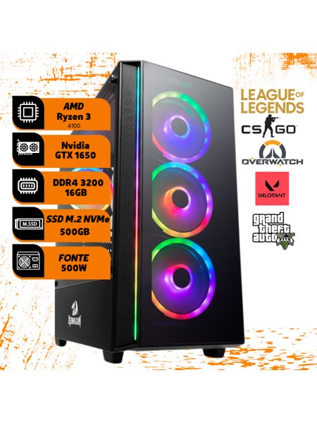 Pc Gamer Tyr Intermediário I9-13900K, RTX 4090 24GB, 16GB, SSD 480GB, Z790,  WaterCooler 240mm, 1000W 80 Plus