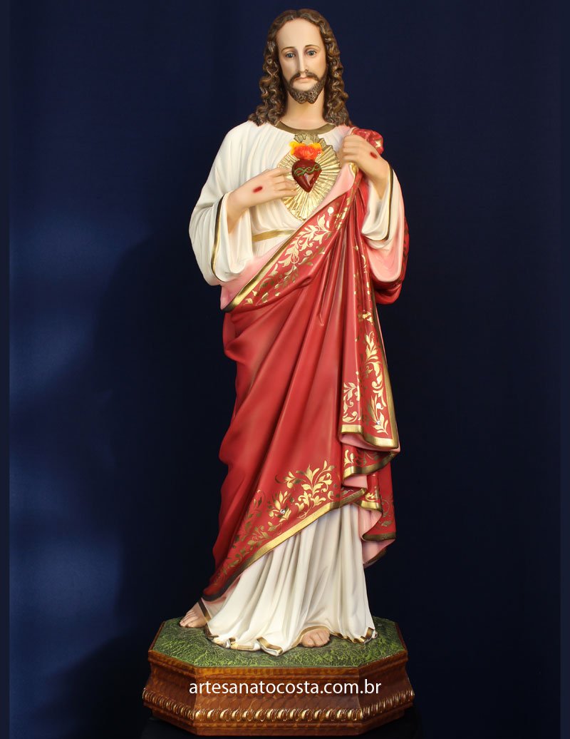 Sagrado Coração de Jesus 80cm | Loja Artesanato Costa