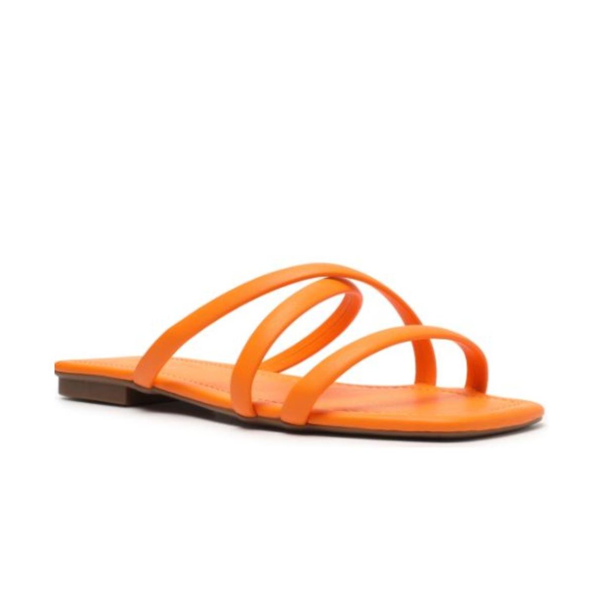 Rasteira Arezzo A1150500920003 Bico Quadrado Laranja Feminino