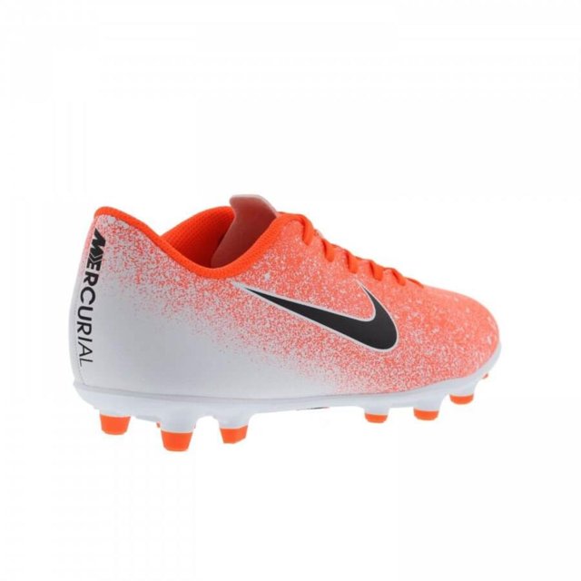 Chuteira nike mercurial branca shops e laranja