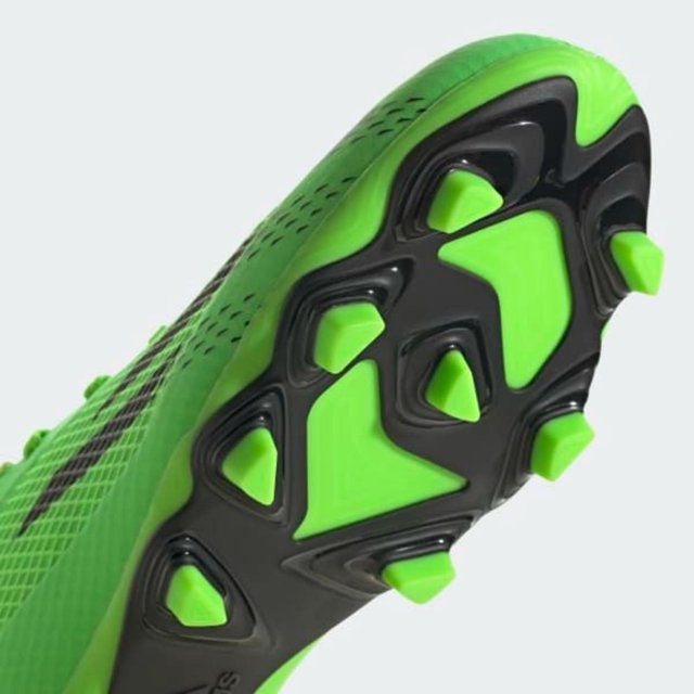 Chuteira Adidas GW8494 Speedportal 4 verde neon Unissex Passo a Passo Calcados