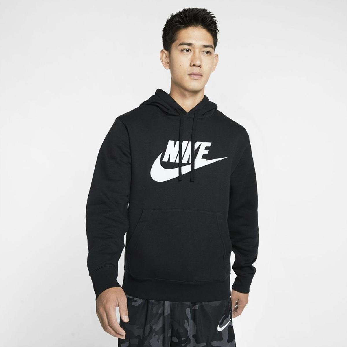 Blusão Nike Club Fleece Masculino - Cinza