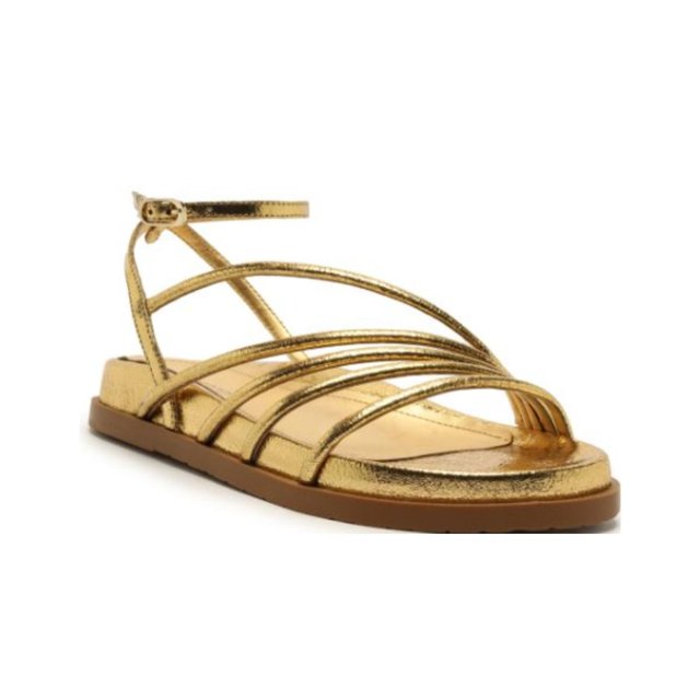 Sandalias douradas hot sale rasteiras