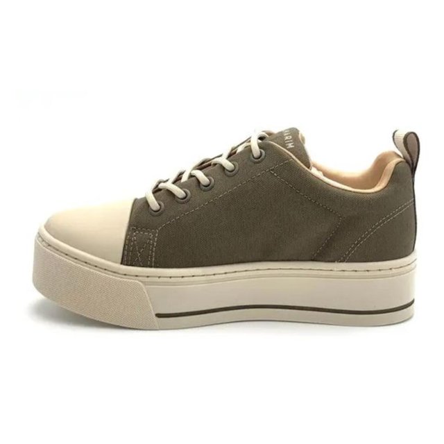 Tenis plataforma hot sale verde militar