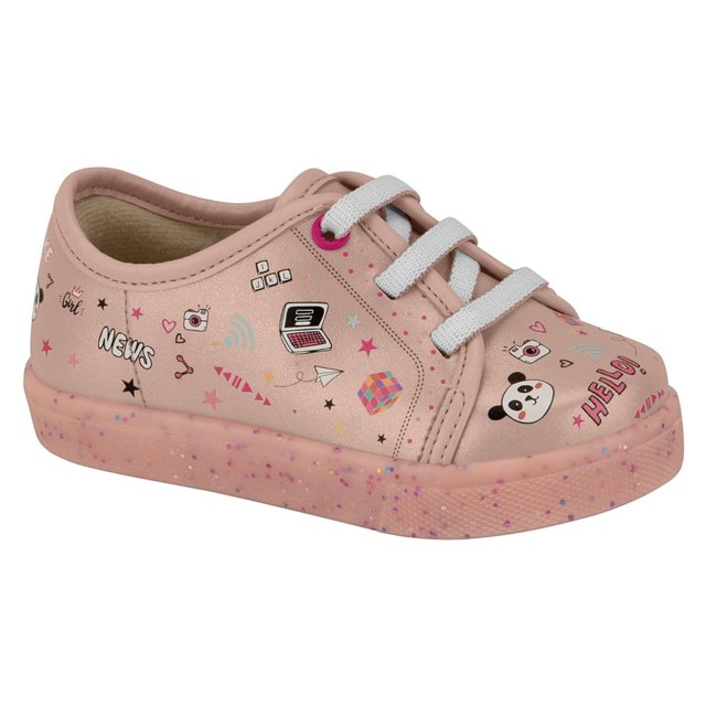 Tenis molekinha sales rosa infantil