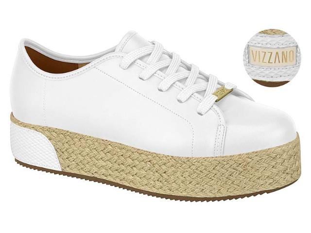 Tenis vizzano branco fashion com corda