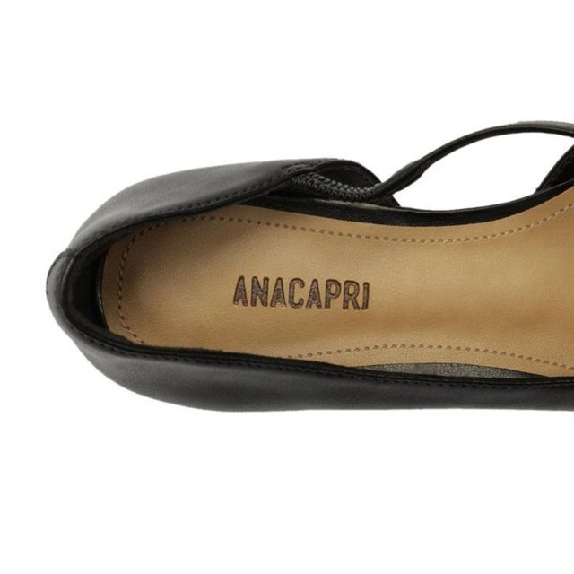 Sapatilha Arezzo C0029000930001 Bico Fino Preto Passo a Passo