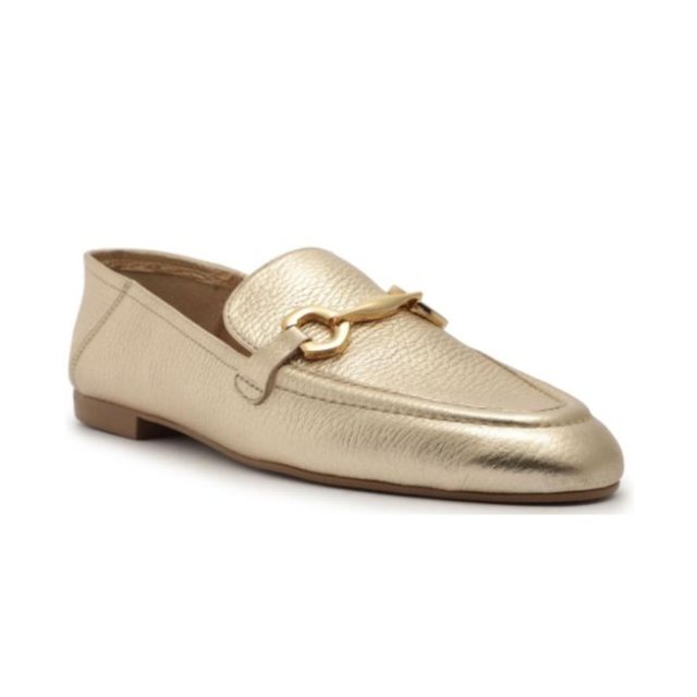 Mocassim Arezzo A1203000010006 Couro Dourado Feminino Passo a