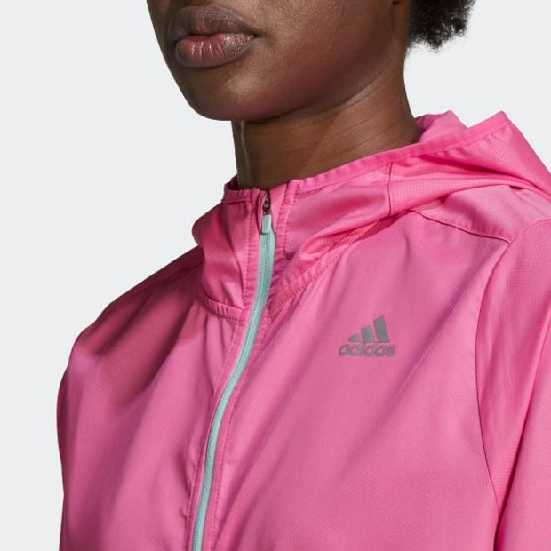 Jaqueta corta hot sale vento adidas rosa