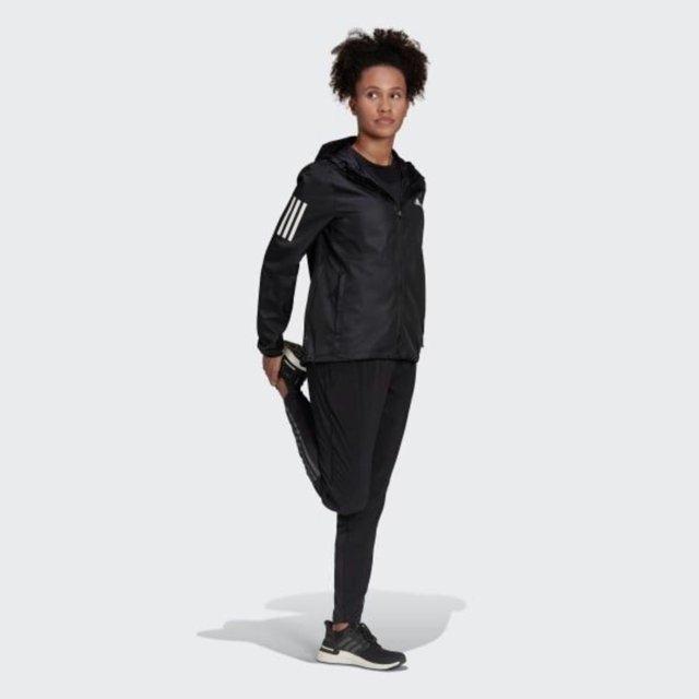 Jaqueta Adidas H59271 Own The Run Preto Feminino | Passo a Passo ...