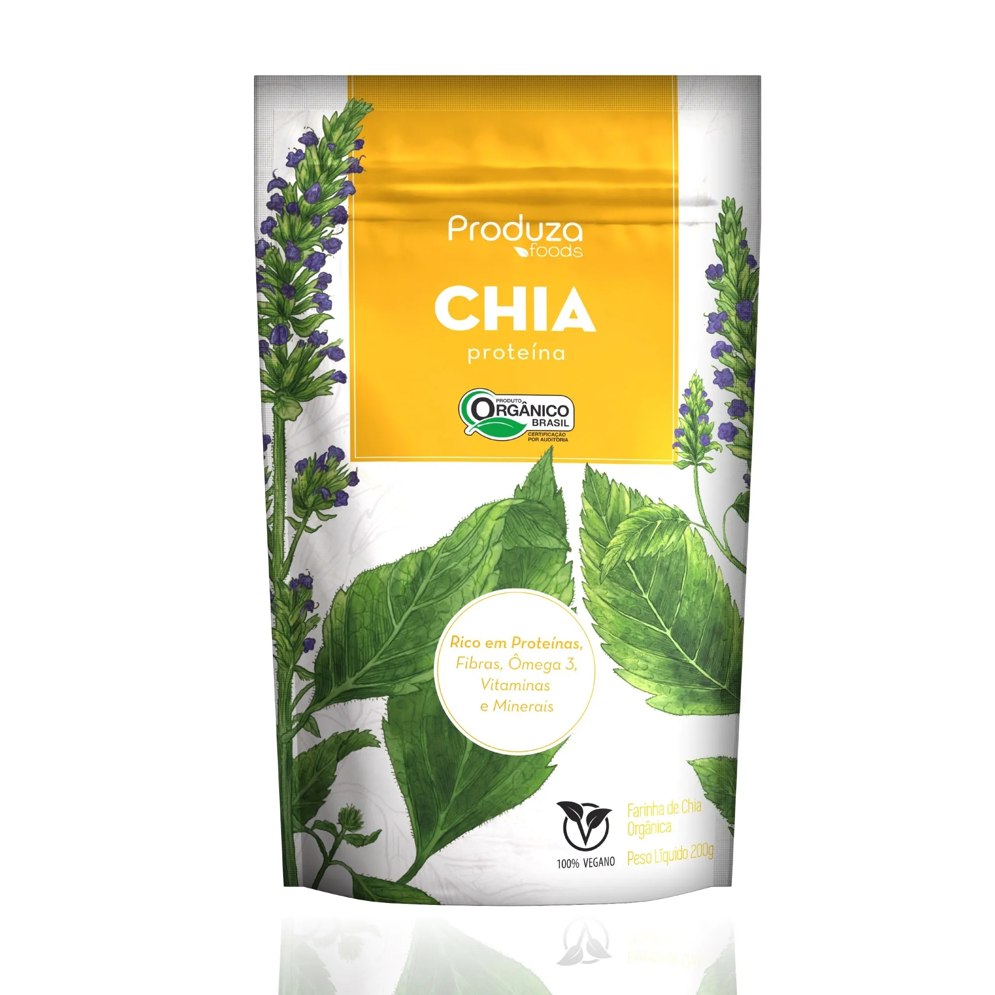 Farinha de Chia Premium Orgânica 200g | Produza Foods
