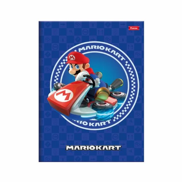 Caderno Brochurão Capa Dura Super Mario Bross C/ 80 Folhas Pautadas - FORONI